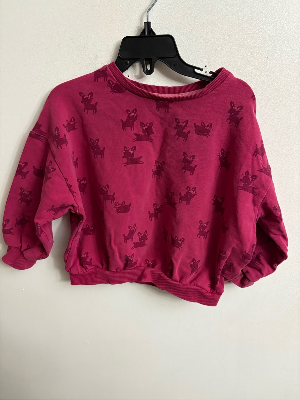 Souris mini  Fuchsia Crewneck Sweatshirt 2-3 years